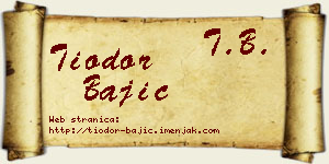 Tiodor Bajić vizit kartica